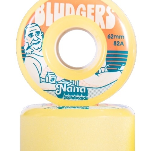 Nana Bludgers Dehydrated Yellow 82A 69mm Skateboard Wheels