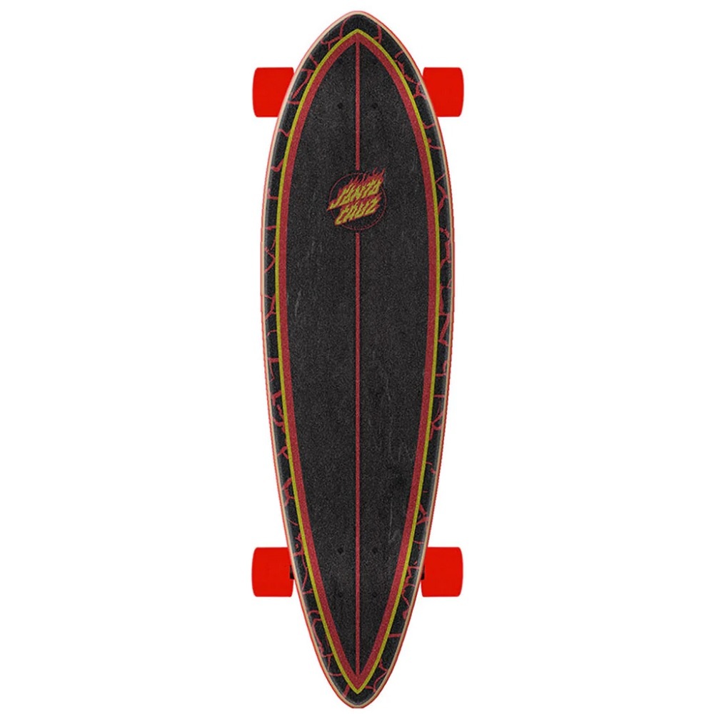 Santa Cruz Flame Dot Pintail 33 Cruiser Skateboard