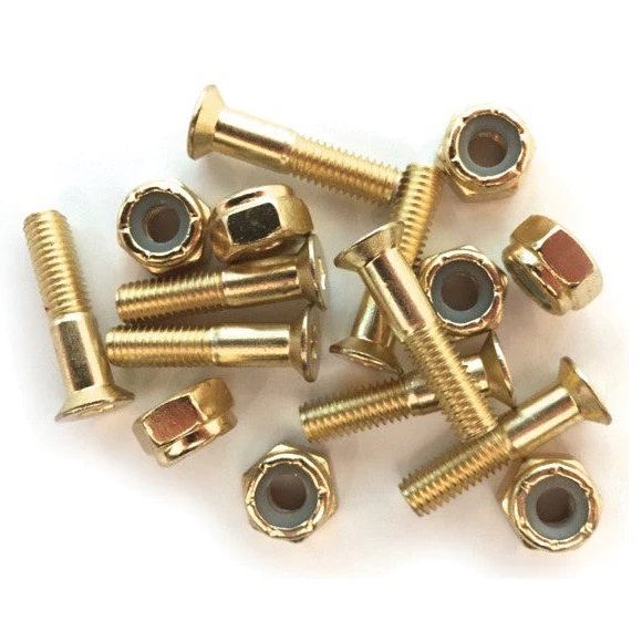 Almost Gold Nuts Bolts 7/8" Skateboard Hardware