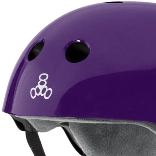 Triple 8 Certified Purple Gloss Helmet