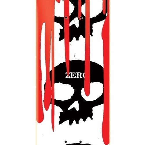 Zero 3 Skull Blood R7 White Black Red 8.375 Skateboard Deck