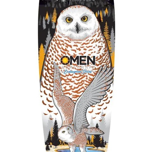 Omen Endangered Snowy Owl 38 Longboard Skateboard