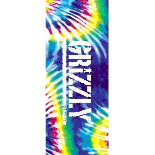 Grizzly Grip Tie Dye Winter 22 Print 4 9 x 33 Skateboard Grip Tape Sheet