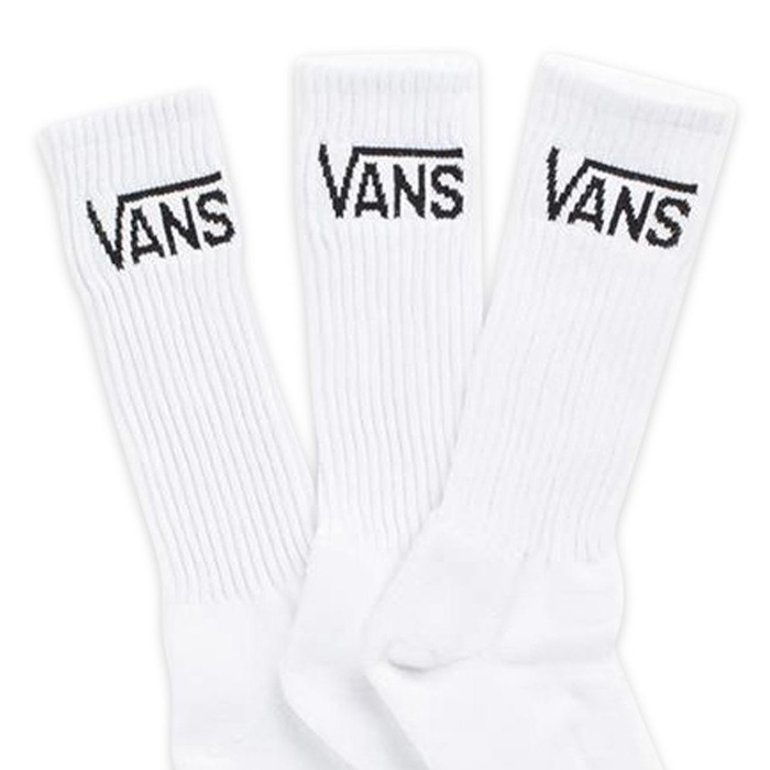 Vans Classic Crew White Size 9.5-13 Pack of 3 Socks