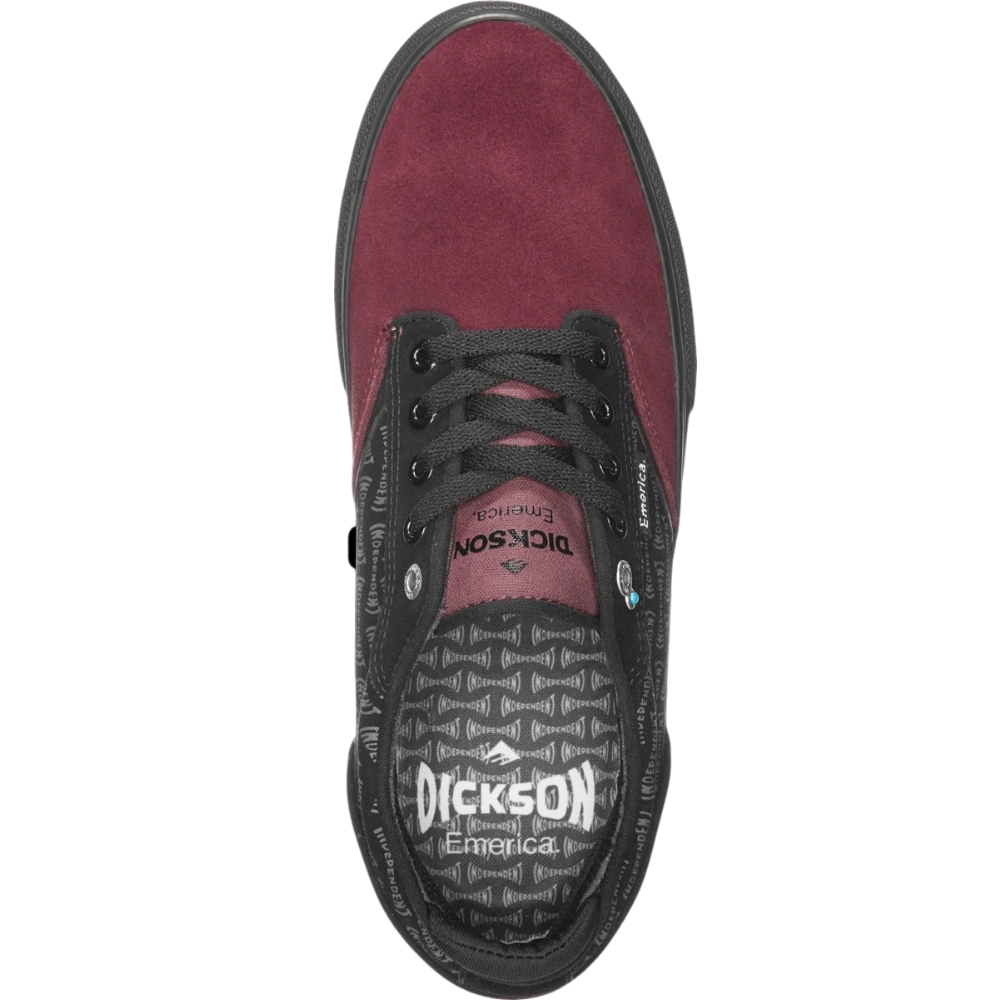 Emerica Dickson Independent Red Black Mens Skate Shoes