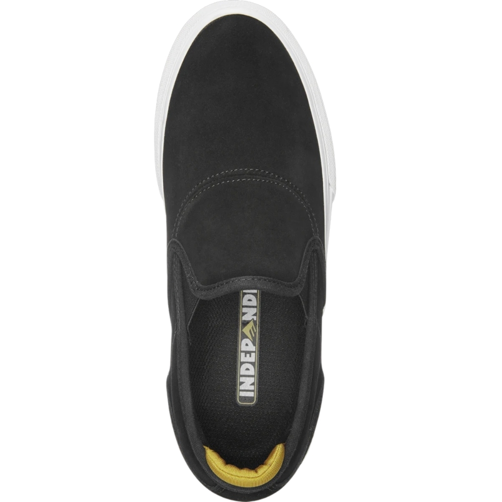 Emerica X Independent Wino Slip-On Black Youth Skate Shoes