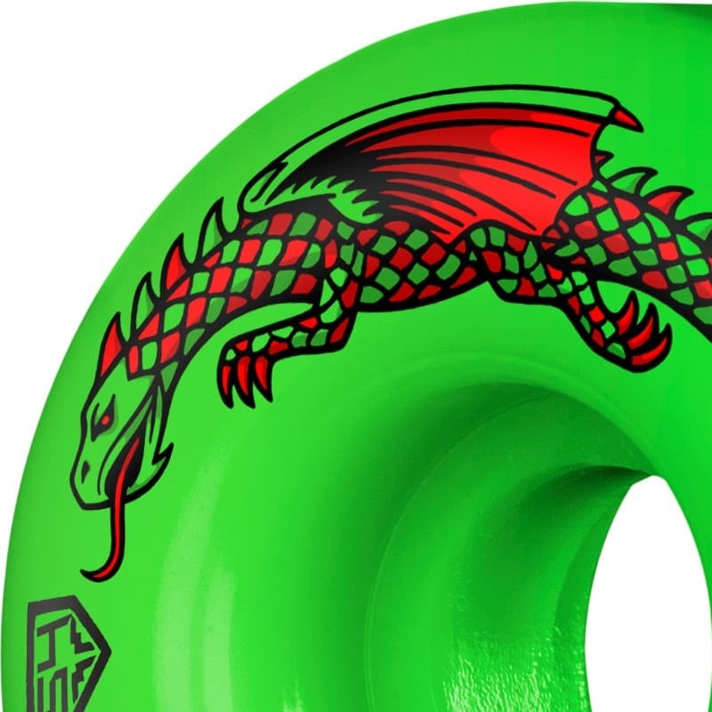 Powell Peralta Dragon Formula Green 93A 54mm x 32mm Skateboard Wheels