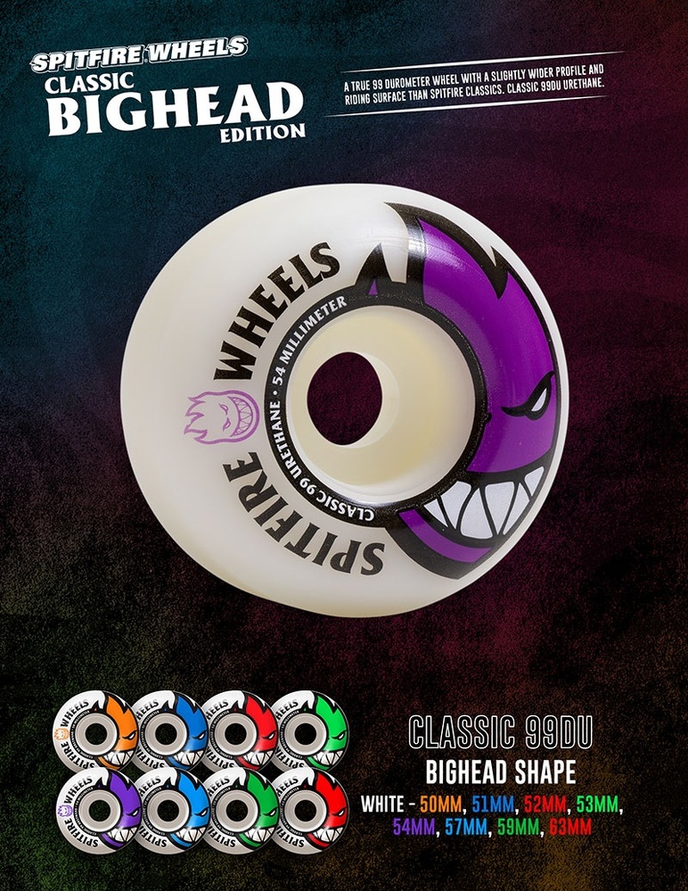Spitfire Neon Bighead Classic 99D 54mm Skateboard Wheels