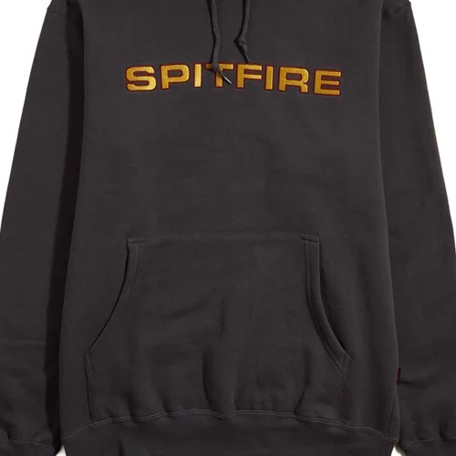 Spitfire Classic 87 Embroidery Charcoal Hoodie