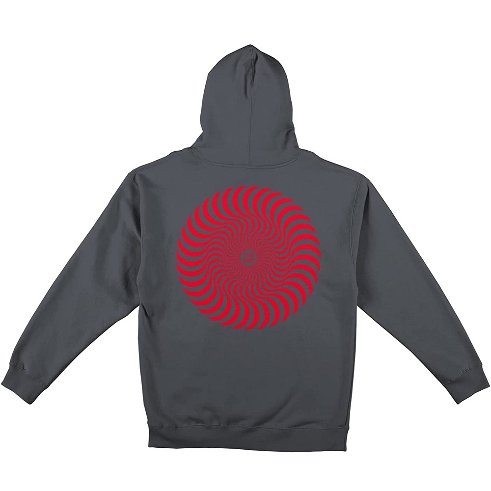Spitfire Classic Swirl Charcoal Red Hoodie
