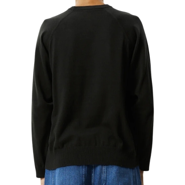 Afends Imprint Knitted Stone Black Crew Jumper