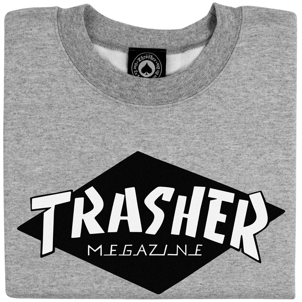 Thrasher Trasher Grey Crew Jumper