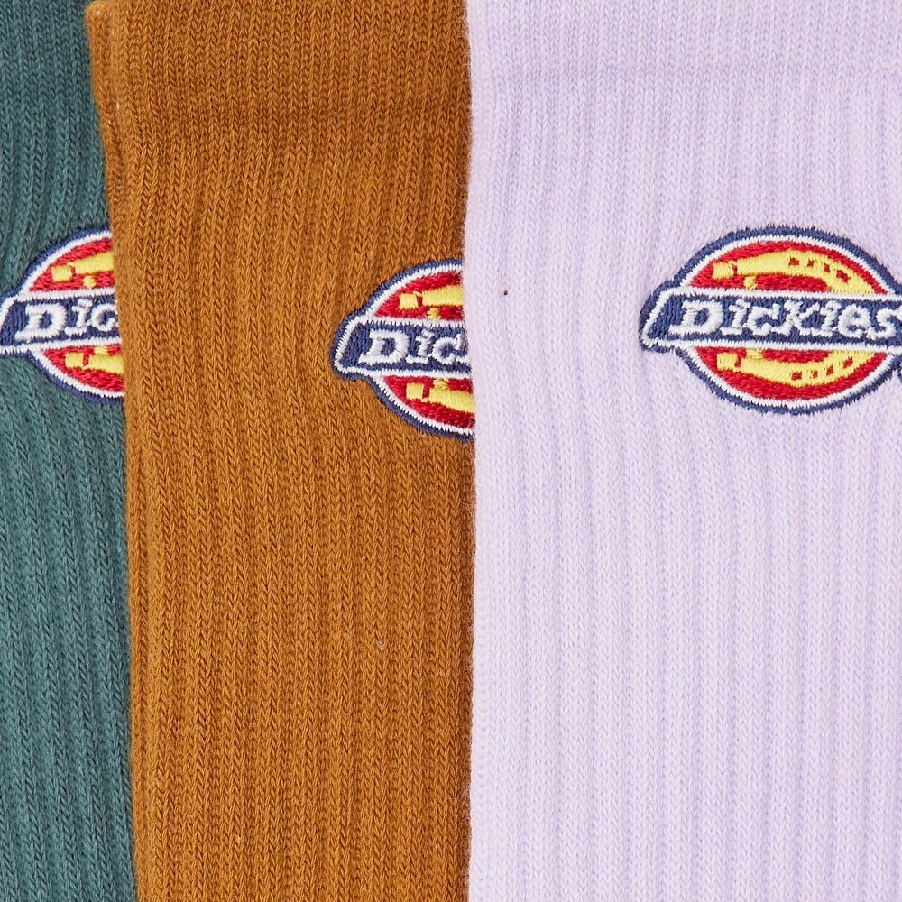Dickies H.S Rockwood Pink Lincoln Green Brown Duck 3 Pack Socks