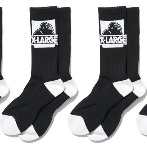 XLarge Classic OG Black 4 Pack Socks