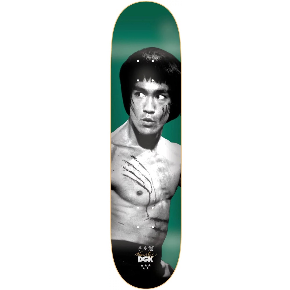 Dgk Bruce Lee Golden Dragon Lenticular Green 8.0 Skateboard Deck Slightly Scuffed