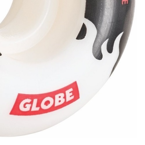 Globe G1 Street White Black Flames 99A 54mm Skateboard Wheels