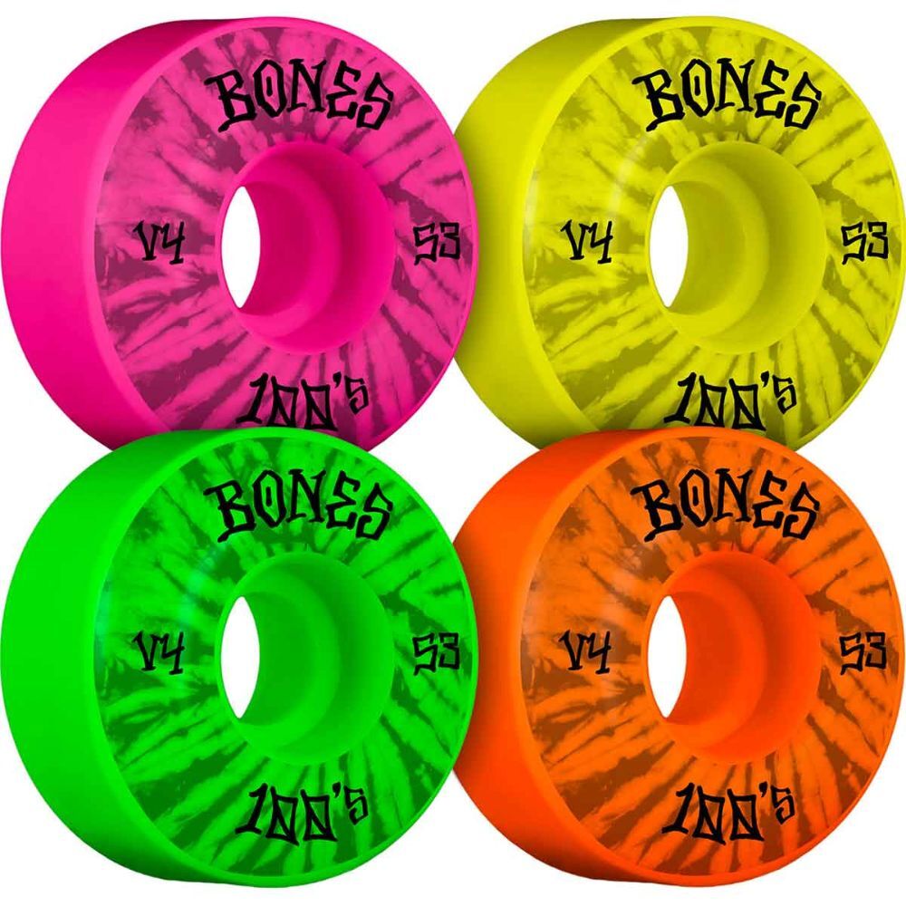 Bones Multi Party Pack 100's V4 53mm Skateboard Wheels