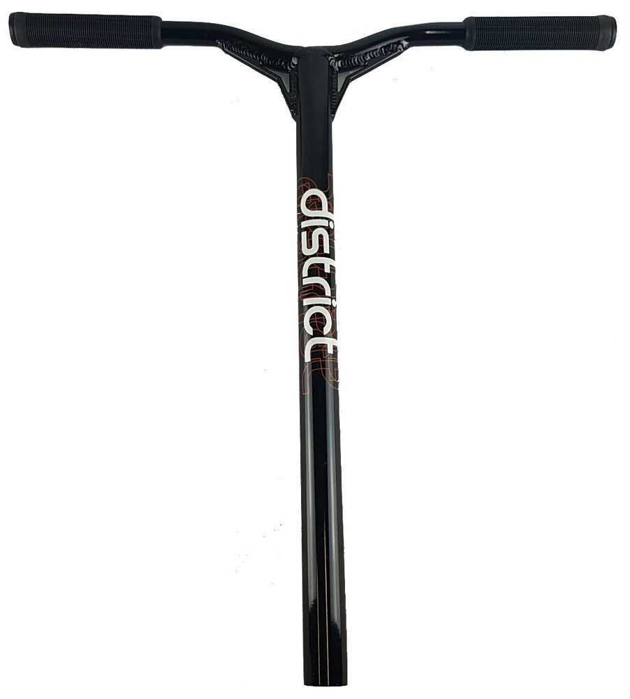 DISTRICT SCOOTER BARS 600MM BLACK BLACK GRIPS