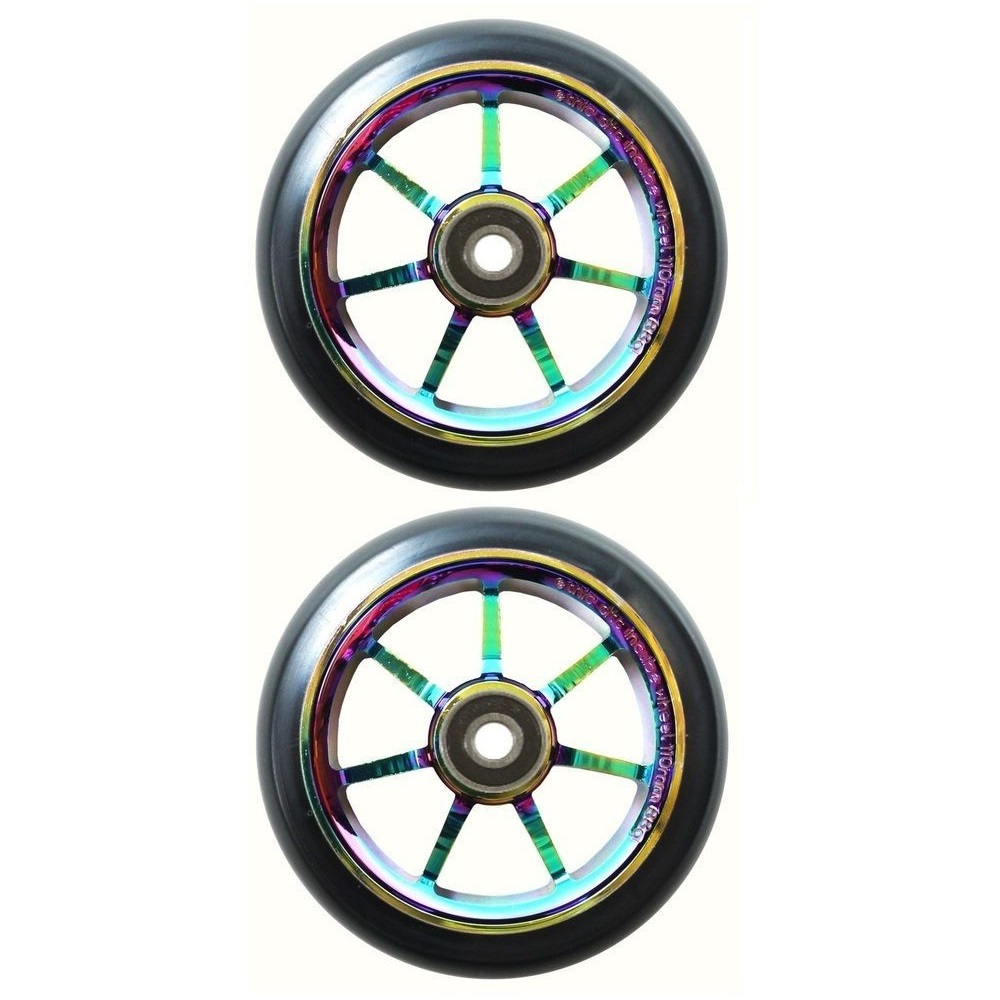 Ethic Incube Bearings Oil Slick 110mm Set Of 2 Scooter Wheels