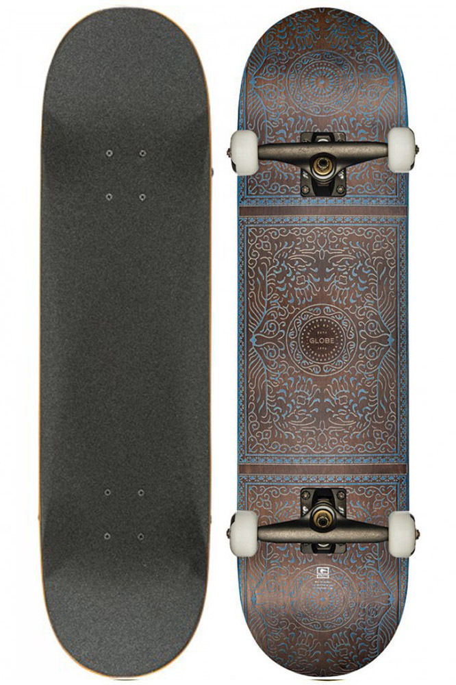 GLOBE SKATEBOARD COMPLETE RUG BURN NAVY eBay