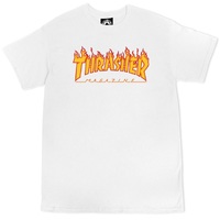 Thrasher Flame White T-Shirt