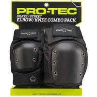 Protec Street Black Protective Knee And Elbow Pad Set