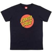 Santa Cruz Classic Dot Front Black Youth T-Shirt