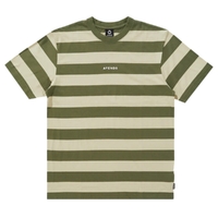 Afends Needle Recycled Retro Logo Cypress Stripe T-Shirt