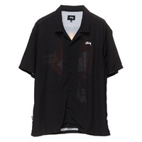 Stussy Flame Black Button Up Shirt