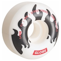 Globe G1 Street White Black Flames 99A 54mm Skateboard Wheels