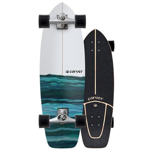 Carver Skateboard Complete Resin With Cx Trucks Silver