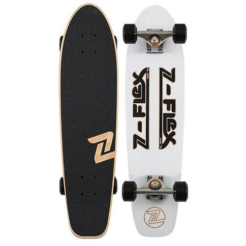 ZFlex Complete Cruiser Skateboard ZBar White Black 29"