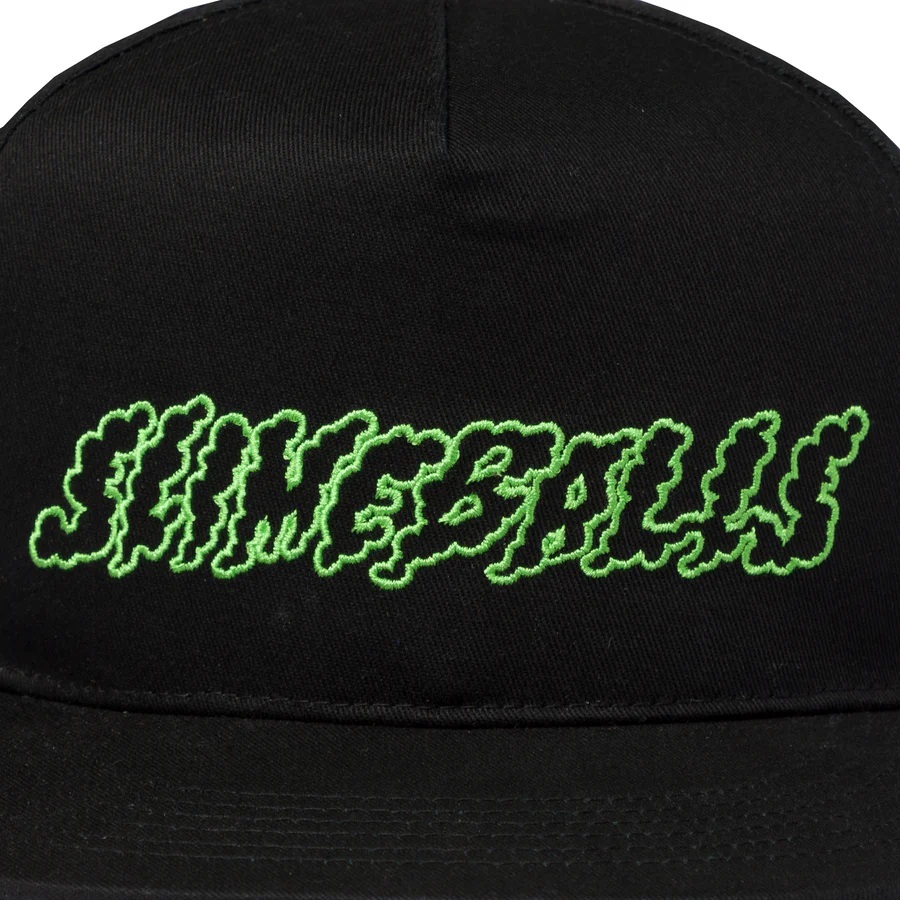 Santa Cruz Slime Balls Born To Slime Mid Black Snapback Hat