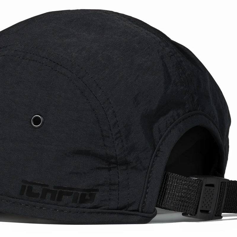 Ichpig Ripstop Stash 4 Panel Black Hat Cap