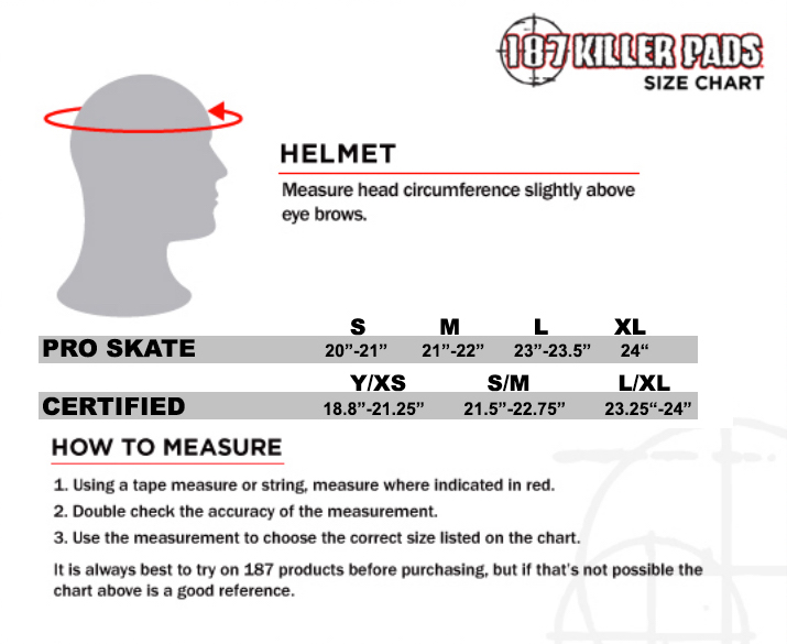 187 Wrist Guard Size Chart