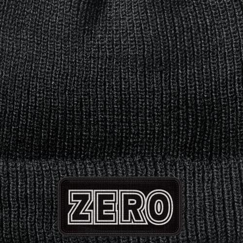 Zero Bold Patch Black Beanie