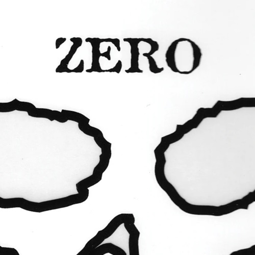 Zero Single Skull Black White Sticker
