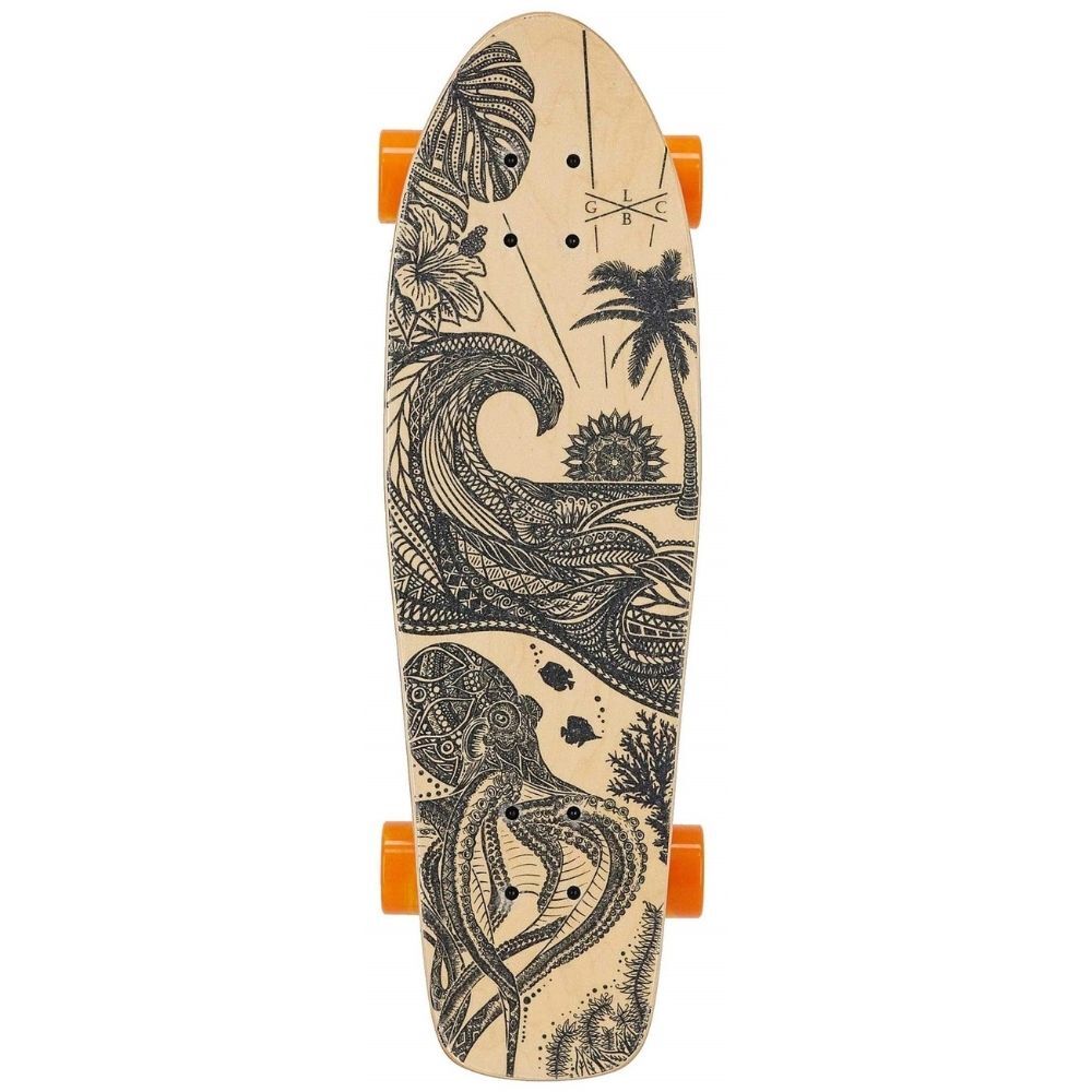 Gold Coast Longboards Cruiser Skateboard Aloha Orange