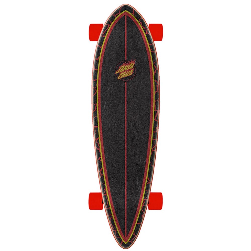 Santa Cruz Flame Dot Pintail 33 Longboard Skateboard