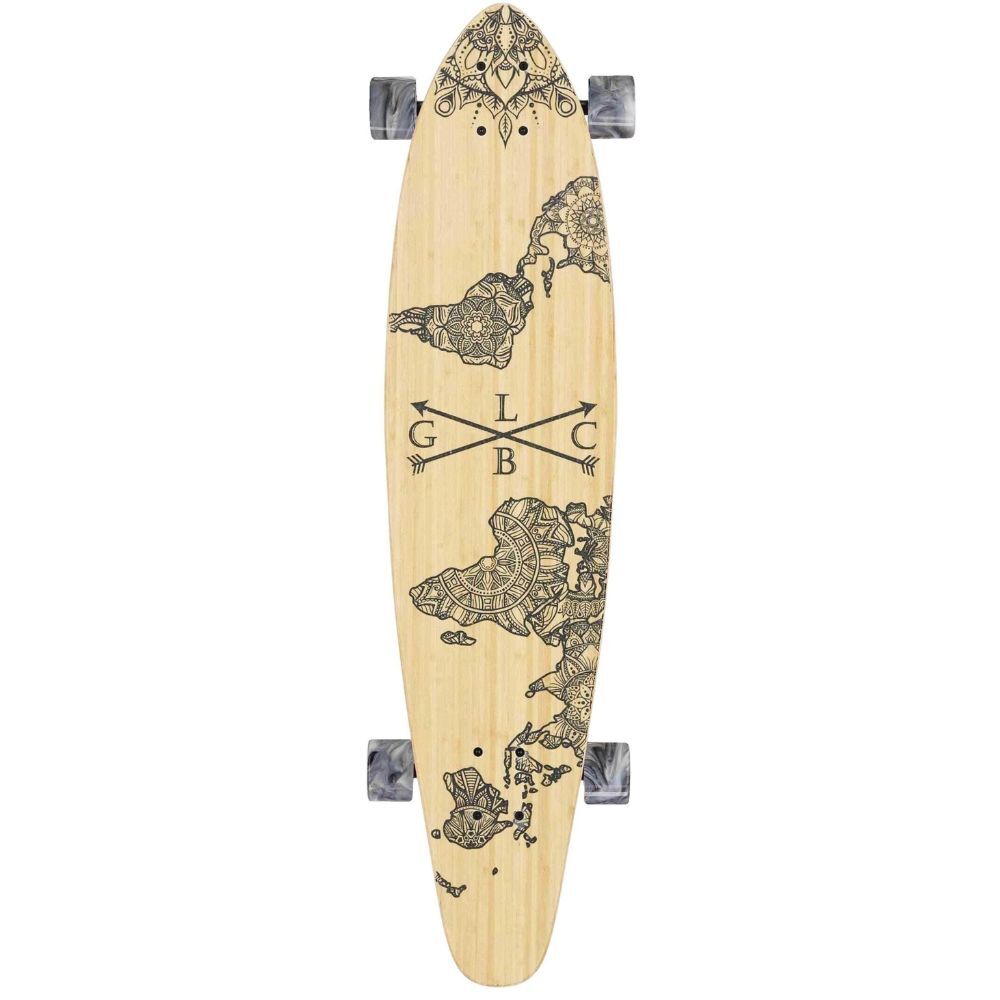 Gold Coast Longboards Wanderlust White Kicktail Longboard Skateboard