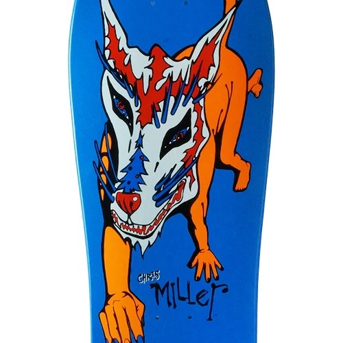 Schmitt Stix Chris Miller Dog Reissue Blue Skateboard Deck