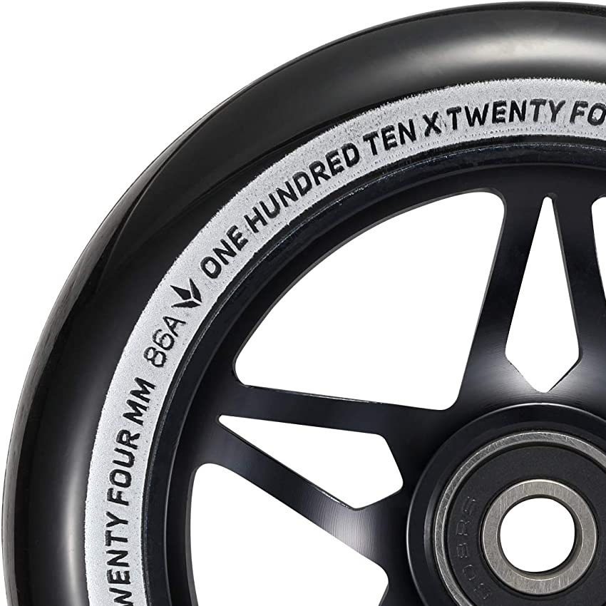 Envy S3 Black Black 110mm Set Of 2 Scooter Wheels