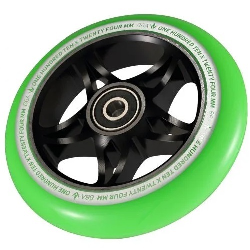 Envy S3 Black Green 110mm Set Of 2 Scooter Wheels