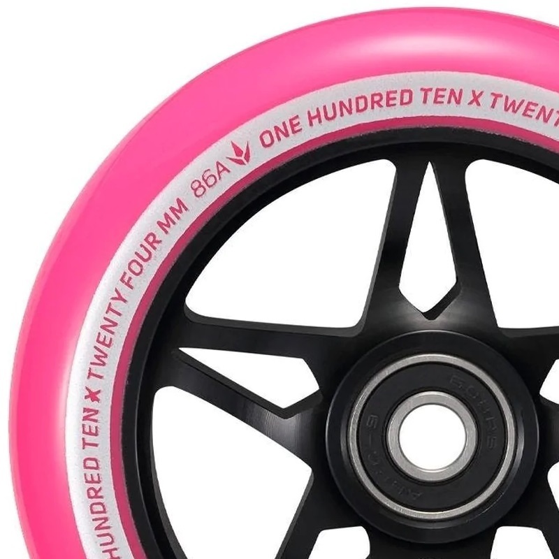 Envy S3 Black Pink 110mm Set Of 2 Scooter Wheels