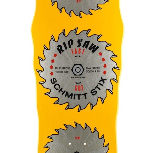 Schmitt Stix Ripsaw Modern Concave Yellow Reissue Skateboard Deck