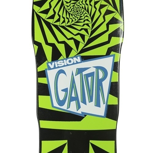 Vision Gator II Reissue Black Green Skateboard Deck