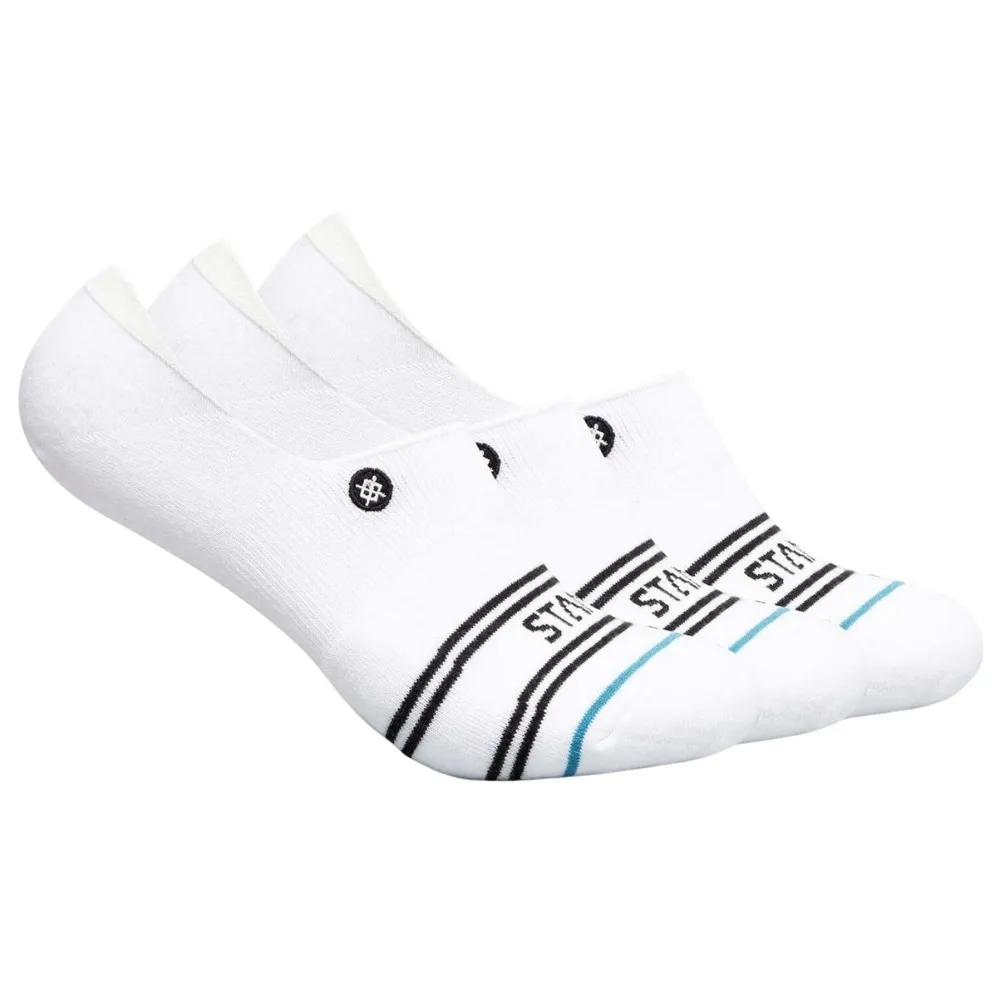 Stance No Show Basic 3 Pack White Medium Mens Socks