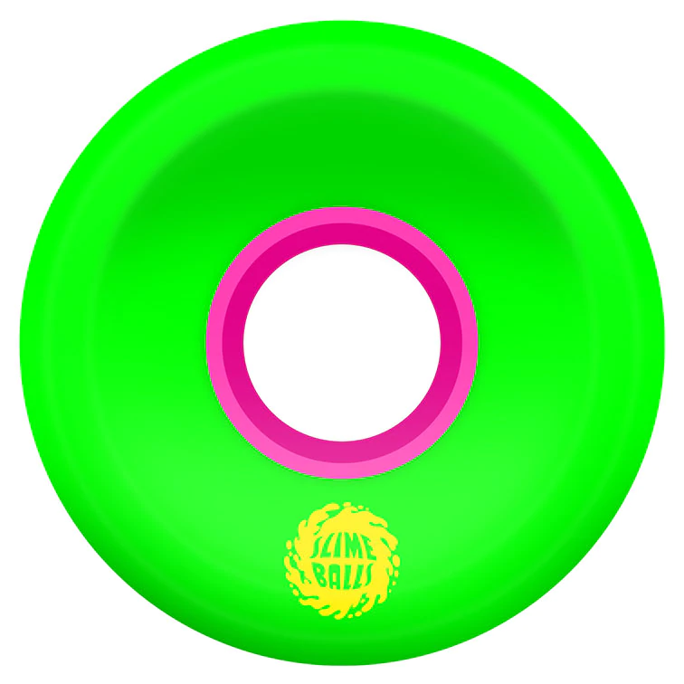Slime Balls OG Slime Green Pink 78A 54.5mm Skateboard Wheels