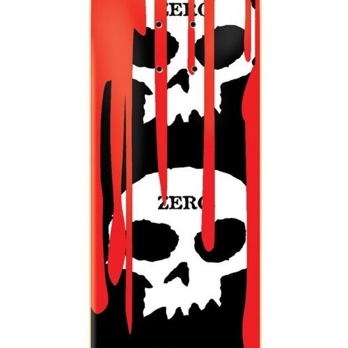 Zero 3 Skull Blood R7 Black White Red 8.25 Skateboard Deck