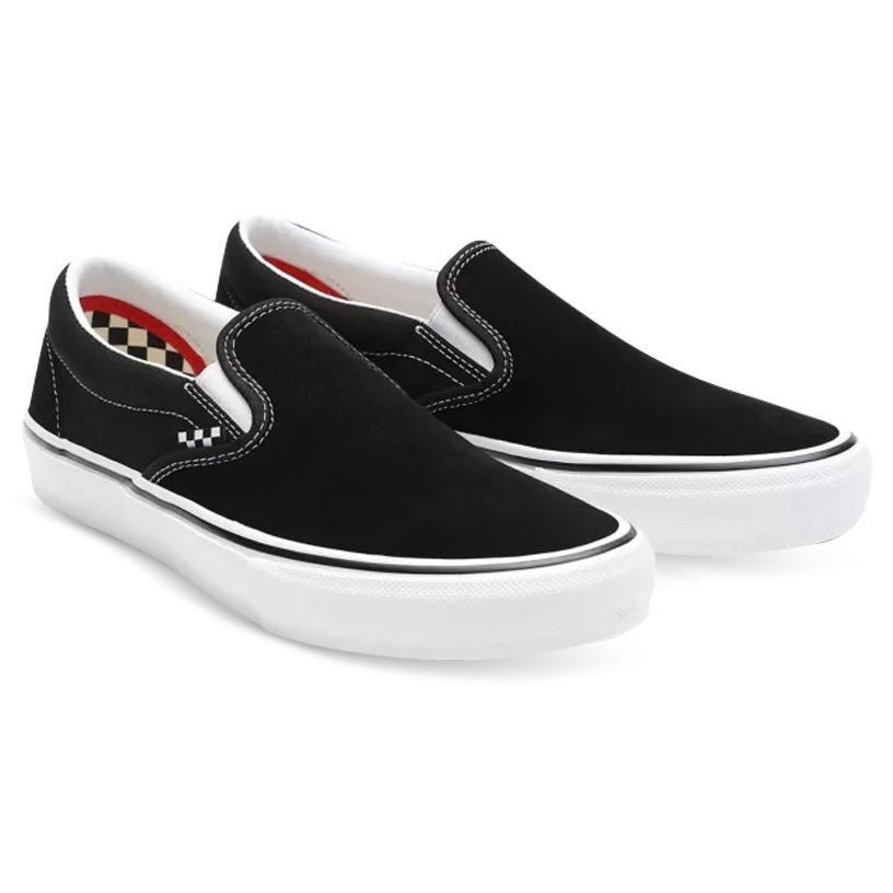 Vans Skate Slip On Black White Shoes
